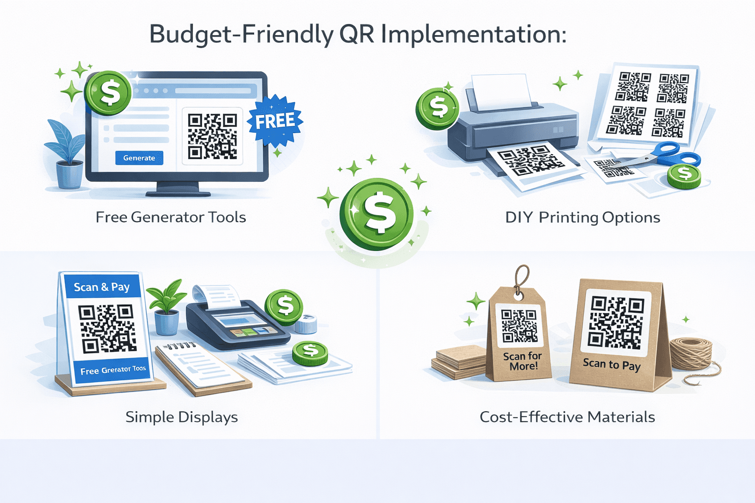 Budget-friendly QR code implementation
