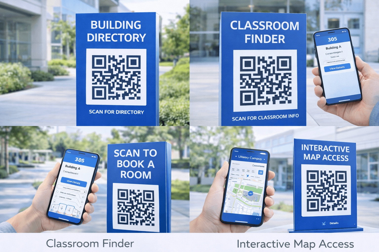 QR codes for campus navigation