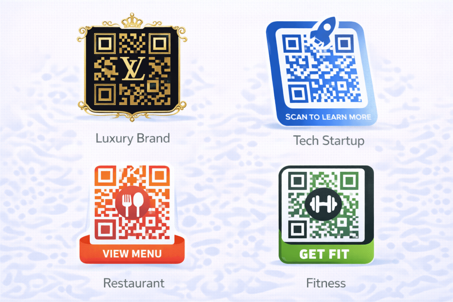 QR code designs for different industries
