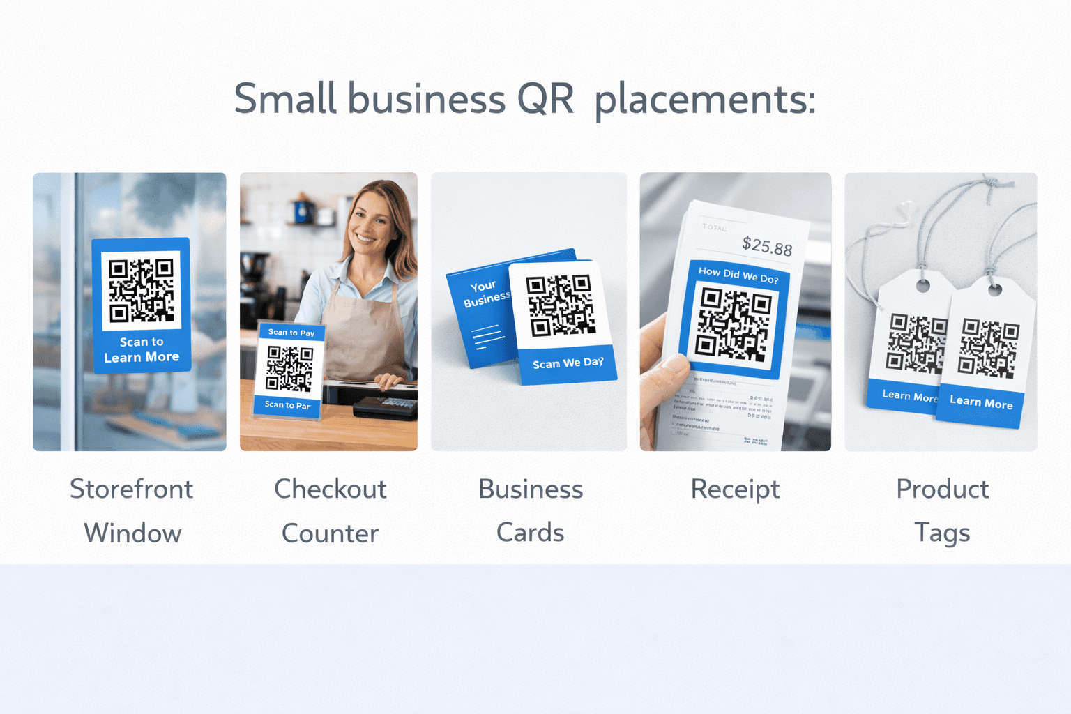 QR code placement in small business