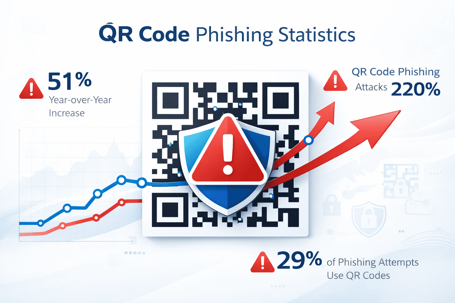 Infographic showing quishing attack statistics
