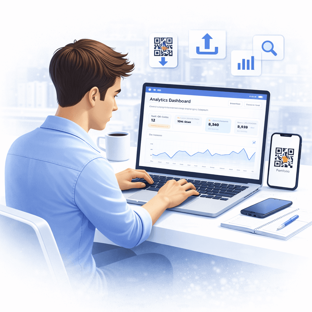 Step 3: Track & Analyze - Download, share your QR code and monitor scans in real-time