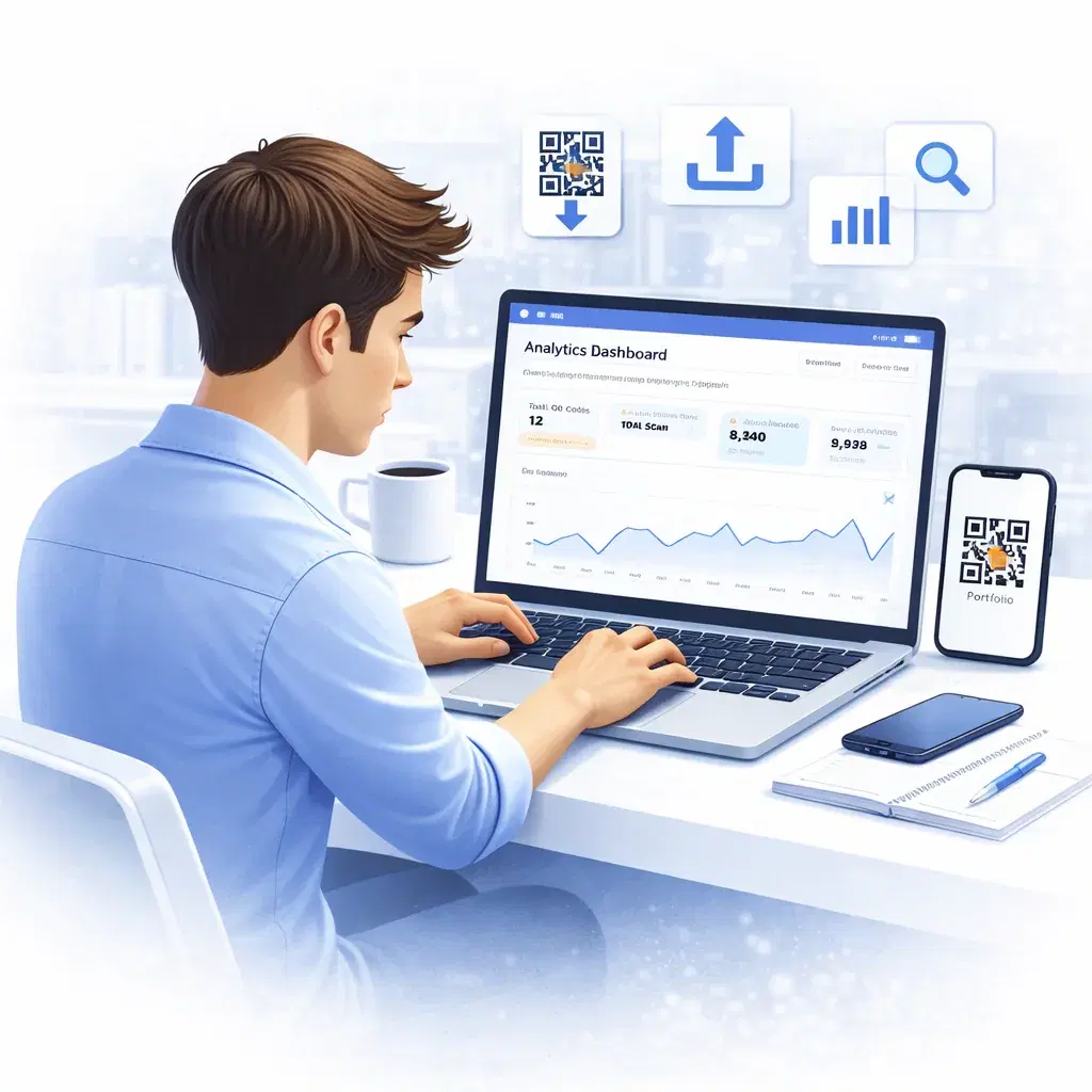 Step 3: Track & Analyze - Download, share your QR code and monitor scans in real-time