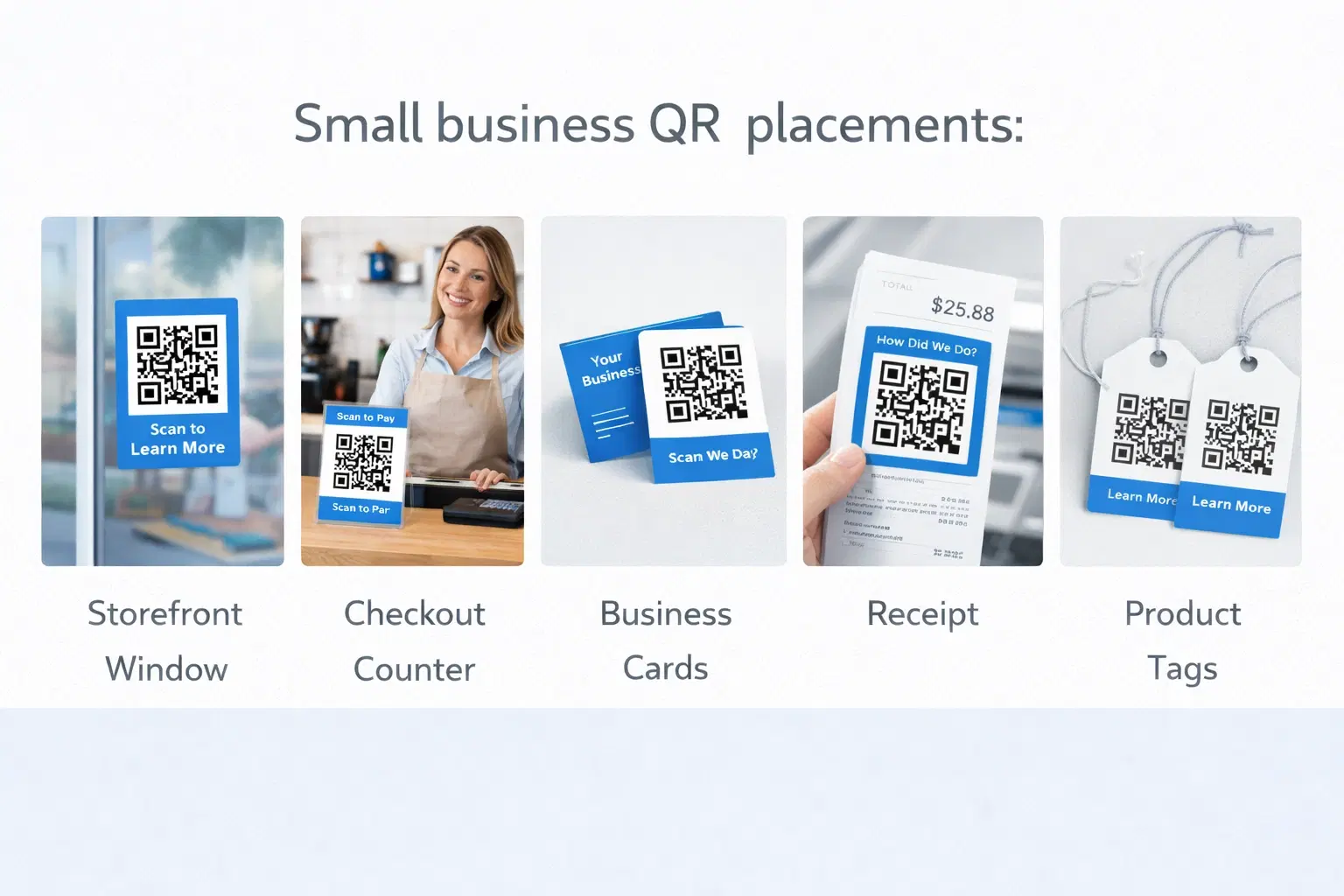 QR code placement in small business